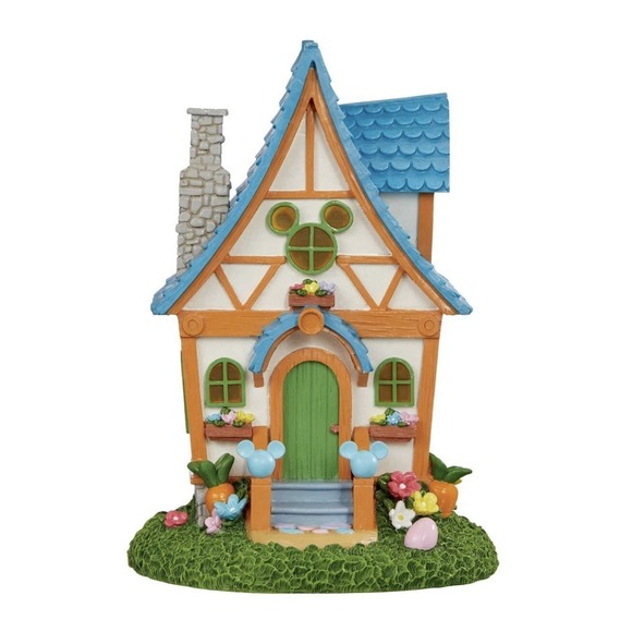 Disney Easter Village Set Lighted Houses & Figures Spring...